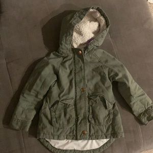 Old navy dark green winter jacket. 3T